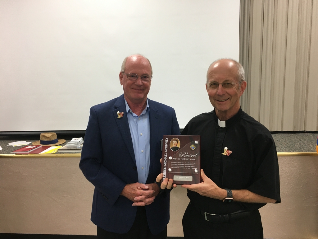 Fr.Bill receives McGivney Award