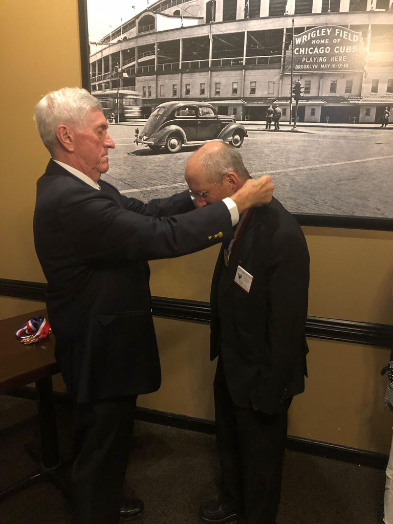 Fr. Bill Elser receiving his Jewel