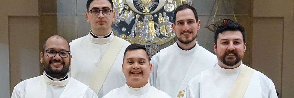 L_R Deacon Emmanuel Torres, Deacon Omar Galvan, Deacon Alex Smith, Deacon Ben Riley, Deacon Brian Cundall